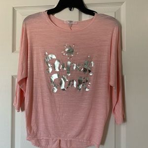 Girls Quarter Sleeve Pink Shirt